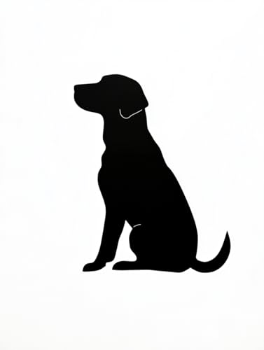 Labrador-Silhouetten-Schablone, 8,5 x 11 cm, wiederverwendbare Malvorlage, Mylar-Kunststoff, ideal für Bastelarbeiten und Heimdekoration von STENCILAIR