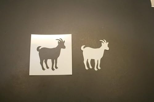 Wiederverwendbare Mylar-Schablone aus Ziege, 10,2 cm – DIY Kunst Handwerk Wandschablonen DIYSchablonen dekorative Vorlagen wiederverwendbare Schablonen für Handwerk Kunst Zeichnung Malerei Zubehör von STENCILAIR