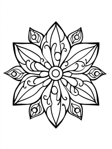 Wiederverwendbare Schablone mit Mandala-Blumenmuster, 21,6 x 27,9 cm, ideal zum Malen und Basteln von STENCILAIR