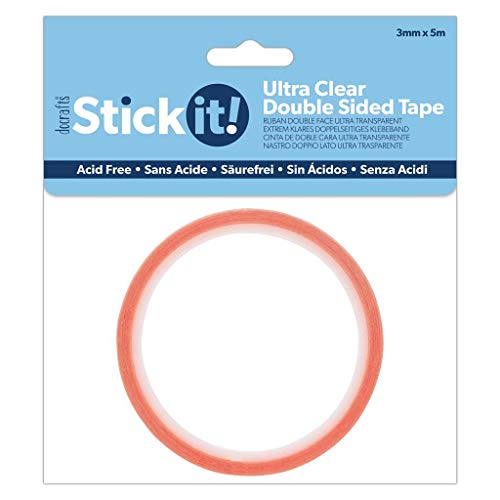 Stick it! Doppelseitiges Klebeband, Transparent, 3 mm x 5 M von STICK IT