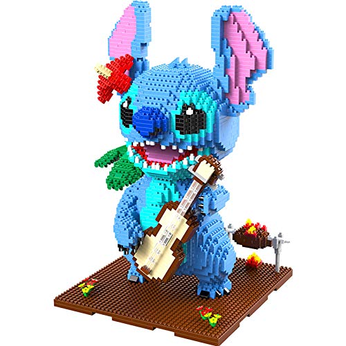 2882pcs Micro Block Stitch Bauset Mini Nano Baustein Kit DIY 3D Puzzle Spielzeug Für Jugendliche Und Erwachsene Geburtstag Stitch Geschenk Für Mädchen Jungen(Size:Gitarre) von STITCH&TRIBE