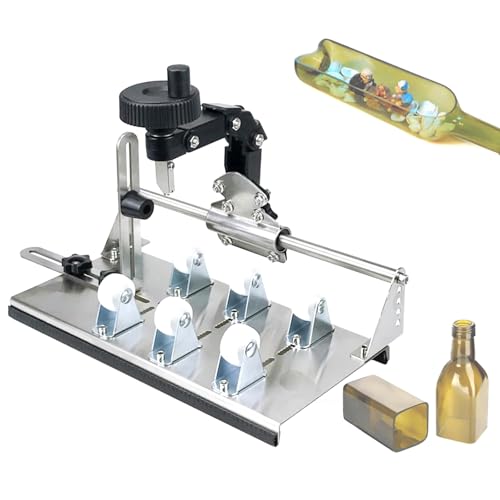 STMKB Handrad-Glasflaschenschneider, DIY-Glasflaschen-Schneideset, 360° Drehbare Klinge, Edelstahlbasis, Verschiedene Schnittformen, Für Bier, Whisky, Wein, Champagner STMKB Handrad-Glasflaschenschneider, DIY-Glasflaschen-Schneideset, 360° Drehbare Klinge, Edelstahlbasis, Verschiedene Schnittformen, Für Bier, Whisky, Wein, Champagner von STMKB