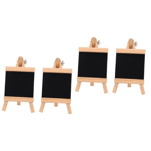 4 Stück Tafel Whiteboard-staffelei Message-board-ornament Desktop-nachrichtenbrett Multifunktionales Messageboard-schild Nachrichtenversorgung Nachricht Zubehör Holz Black STOBAZA von STOBAZA