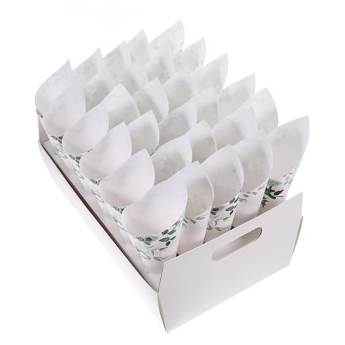 STOBAZA 1 Satz Hochzeitspapierprodukte Hochzeits-konfetti- Für Blumen Blumenkonfetti-blütenblattkegel Getrocknete Blütenblätterkegel Hohle Konfettihalter Essen Kraftpapier von STOBAZA