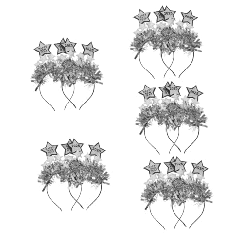 STOBAZA 10 Stk 2025 Stirnband Haarreifen Neues Jahr Kopf Bopper Haarschmuck Für Das Neue Jahr Kopfbedeckung Für Die Neujahrsparty 2025 Fotokabinen-requisite Haarband Latte-kunst von STOBAZA