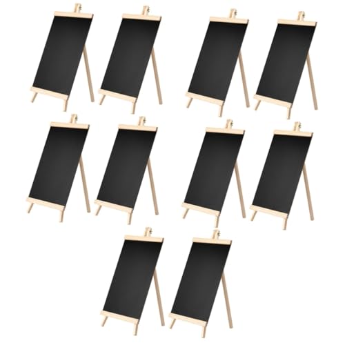 STOBAZA 10 Stk Tafel würfelunterlage notice board tavlit tabel Tisch Staffelei Memoboard für die Arbeitsplatte Lebensmitteletiketten für Partybuffets Hochzeitsschilder aus Acryl Holz von STOBAZA