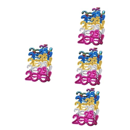 STOBAZA 20 Stück Digitale Brillen Lustige 2025 Brillen Neuheits Sonnenbrillen Klasse Von 2025 Brillen 2025 Glitzer Brillen 2025 Neujahrs Partygeschenke 2024 Brillen Frohes Neues von STOBAZA