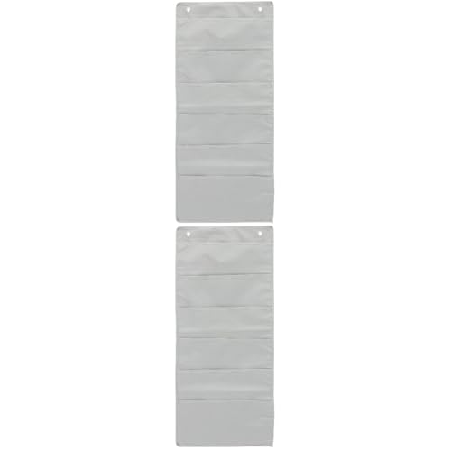 STOBAZA 2St Aktentasche Aufbewahrungstasche für Zeitungszeitschriften Standard-Taschenkarte Papier buchablage aufbewahrungssack Organizer für Hängemappen Dateiorganisator Oxford-Stoff Grey von STOBAZA