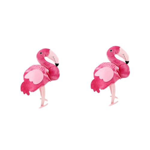 STOBAZA 2st Flamingo-tier-stirnband Hut in Flamingoform Kreativer Hut Kopfschmuck in Flamingoform Cartoon-flamingo-hut Flamingo-hut Für Leistung Flamingo-kappe Hut-dekor Rosy Baumwolle von STOBAZA