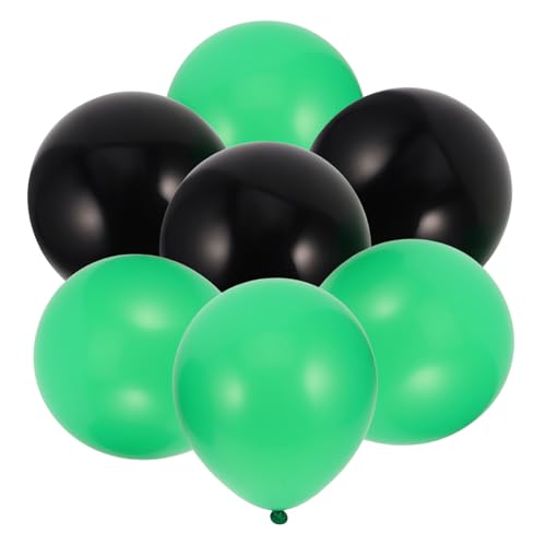 STOBAZA 30 Stück Grüne Und Schwarze Latexballons 10 Zoll Luftballons Hochzeitsdekoration Luftballons Latex Partyballons Geburtstagsdekoration von STOBAZA