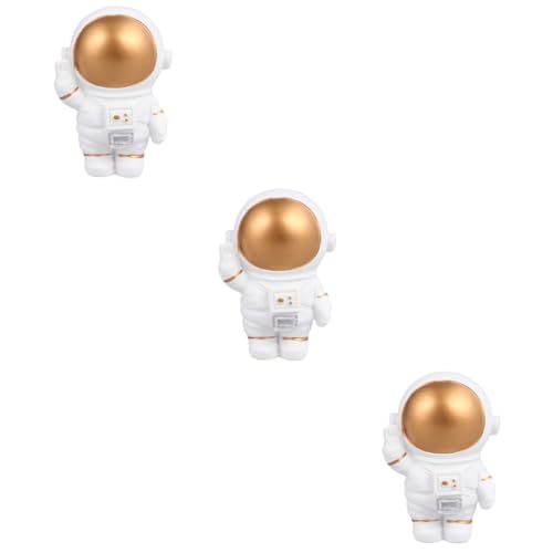 STOBAZA 3St Kuchendekoration bücherregal Dekoration buchregal Dekoration Astronautendekorationen Cupcakes Dashcams für Autos Mini-Spielzeug Auto-Ornament Auto-Astronauten-Dekor Golden von STOBAZA