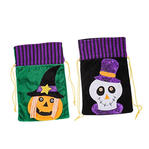 STOBAZA 4 Stück Halloween Kordelzugbeutel Kleine Halloween Taschen Make Up Organizer Tasche Für Trick Treat Dvds Halloween Geschenktüten Für Kinder Trick Or Treat Dvd Halloween von STOBAZA