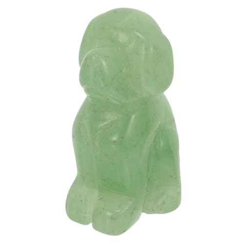 STOBAZA 4 Stück Welpe Aus Naturstein Kleine Hundefigur Edelstein-tierfigur Büro-Desktop-Hund Mini-Hund Jadetier Kleiner Jadehund Stehende Hundefigur Miniaturen Figuren Dekor Green Metall von STOBAZA