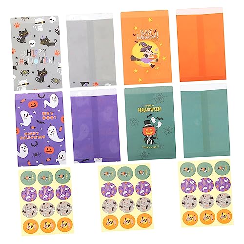 STOBAZA 48st Halloween-geschenktüte Multifunktions-keksbeutel Entzückende Tasche Schöne Plätzchentasche Schöne Süßigkeitentüte Halloween-Tasche Taschen Für Halloween-leckerbissen Papier von STOBAZA