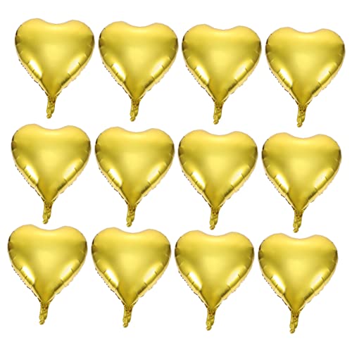 STOBAZA 50 Stück Liebe Alufolienballon aufblasbare Ballons Babyballons Festivalballons Herz Dekor hochzeitsdeko wand polsterung Partyballons zum Valentinstag Herzballons Aluminiumfolie von STOBAZA