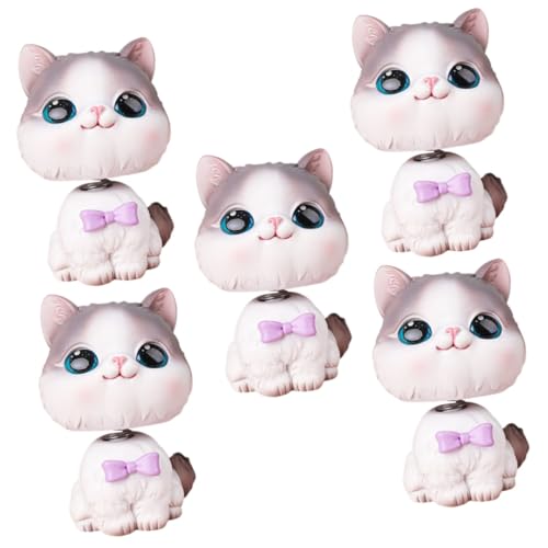 STOBAZA 5St süße Katzenverzierungen Katze Schreibtisch dekor Minikatzen Minifiguren siamesische katzenverzierung bücherregal Dekoration Cutie Cats Katzenfiguren winzige Tiere Harz von STOBAZA