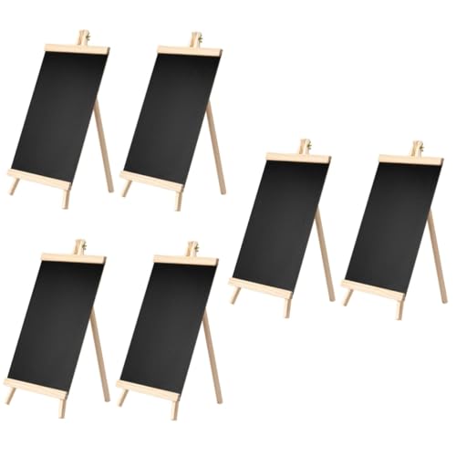 STOBAZA 6 Stk Tafel würfelunterlage notice board dekorplatte tabel tischpult tavlit dekobrett Tisch Staffelei Message-Board-Schild Messageboard Lebensmitteletiketten für Partybuffets Holz von STOBAZA