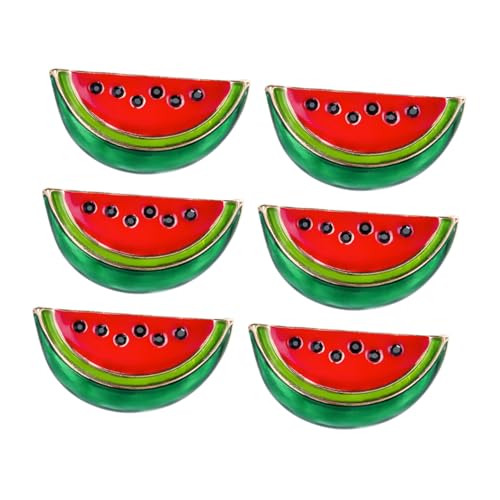 STOBAZA 6 Stück Brosche Wassermelone Mantel Schal Clip Strickjacke Kragen Clip Schal Clips Für Frauen Strickjacke Pin Kleid Kragen Clips Verschlüsse Für Kleidung Niedliche Kleid Clips von STOBAZA