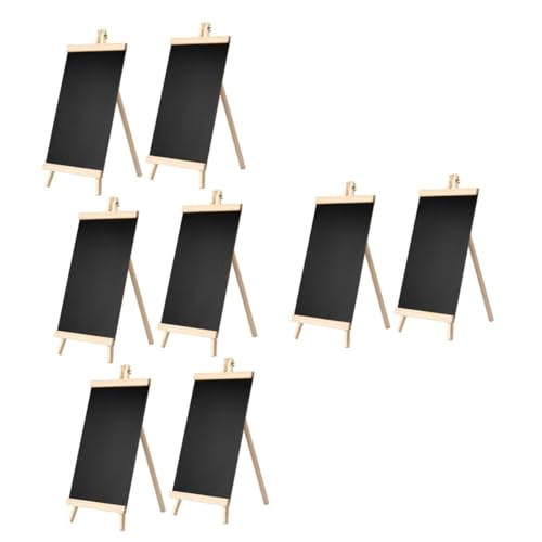 STOBAZA 8 Stk Tafel Hochzeitsschilder aus Acryl Tischstaffeleien zum Malen Tisch Staffelei würfelunterlage notice board Lebensmittelschild aus Holz Lebensmitteletiketten für Partybuffets von STOBAZA