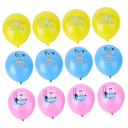 STOBAZA Latexballons Mit Cartoon Druck Bunte Party Dekoration Für Das Osterfest Und Jeweils Ideal Für Festlichkeiten Und Feiern von STOBAZA