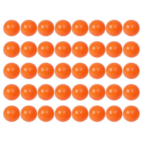 STOBAZA Lotteriekugeln 50 Stück Hohle Bingo-Kugeln Kunststoff-Gewinnspiel-Kugeln Ohne Nummer 50 Mm Für Automatenkapsel-Spiel-Requisiten Orange von STOBAZA