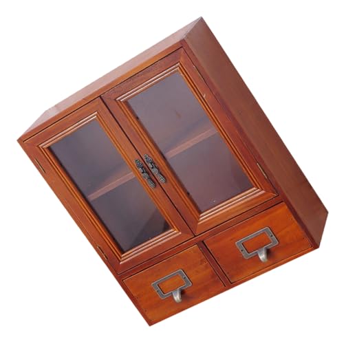 STOBAZA Modell-display-rack Altarschrank Modellständer Actionfigurenhalter Schmuckregal Displayhalter Aus Holz Holzfiguren Stehen Tischvitrine Aus Holz Mehrschichtig Schließfach Hölzern von STOBAZA