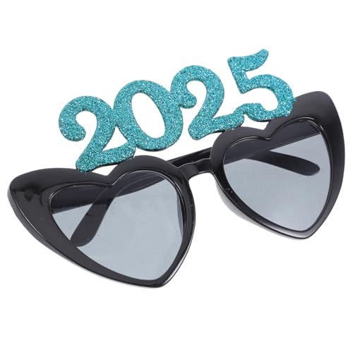 STOBAZA Neujahrsbrille 2025 Brille Klasse 2025 Zahlenbrille Lustige Silvester-Sonnenbrille Abschlussbrille Halloween-Party -Requisiten Blau von STOBAZA