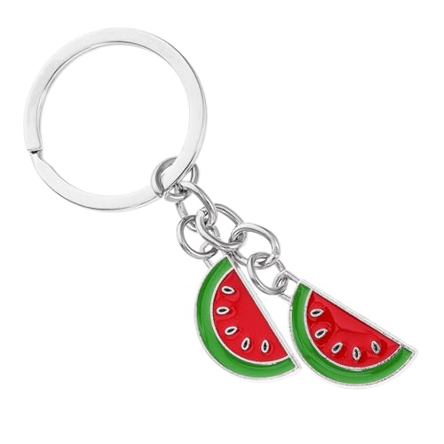 STOBAZA Schlüsselanhänger Wassermelonennadel Anhänger Mit Wassermelonenscheiben Wassermelonen-partygeschenk Taschenanhänger Hawaiianische Partybevorzugung Schlüsselringe Ferrolegierung von STOBAZA