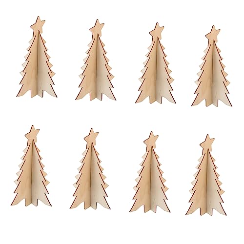 STOBAZA Unbehandelte Holzplatten Weihnachtsbaum Anhänger Zum Bemalen DIY Holzdekor Weihnachtsbaum Ornament Graffiti Chips Blank Chips Weihnachten Deko von STOBAZA