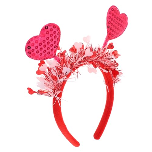 STOBAZA Valentinstag Liebe Herz Stirnband Pailletten Kopfschmuck Liebes Stirnband Für Romantische Partys Hochzeiten Besondere Feiern Accessoires von STOBAZA