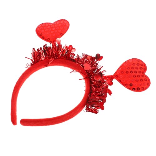 STOBAZA Valentinstag Liebe Herz Stirnband Pailletten Kopfschmuck Liebes Stirnband Für Romantische Partys Hochzeiten Besondere Feiern Accessoires von STOBAZA