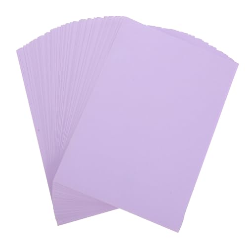 100st Kopierpapier A4-kartonpapier Dicker Karton Zartes Malpapier Zubehör Für Diy-projekte Dickes Druckerpapier Faltbares Papierornament Diy-material Zellstoffpapier Lavender STOBOK von STOBOK