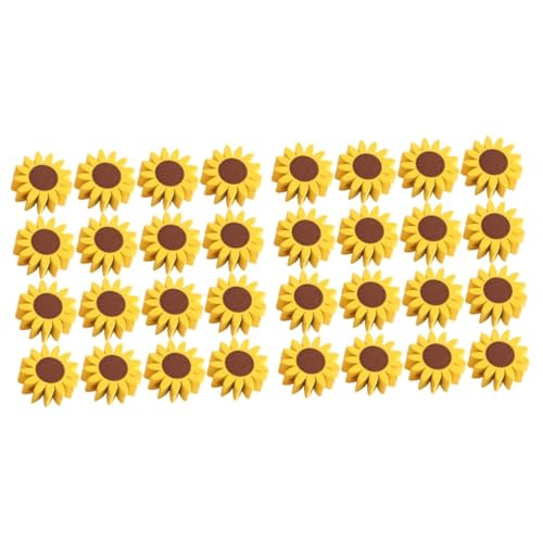 2 Sätze Sonnenblumen-holzperlen Basteln Sie Lose Anhänger Sonnenblumenperlen Für Handystativ Perlenkette Bastelset Schmuckherstellung Aus Perlen Charms-perlen Yellow 50 Stück * 2 STOBOK von STOBOK