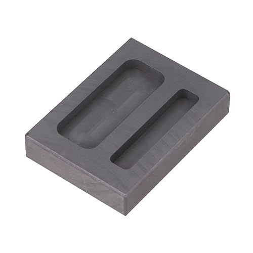 2 Stück 2 2 Slots zum Raffinieren von Schrottbarren Graphite crucible Melting casting mould Kombiform für Graphitformen Nichteisenmetallform Gießform schmelzen Black STOBOK von STOBOK