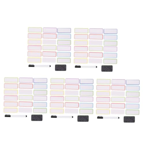 5 Sätze 5 Sets Magnetische Etiketten Für Schließfächer Schließfach Namensschilder Magnetische Mini Whiteboard Namensschilder Namensschilder Magnetisches 60 Stück * 5 STOBOK von STOBOK