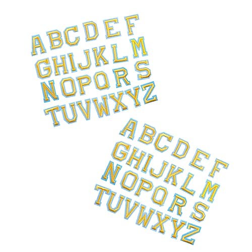 52st Buchstaben-patch Buchstaben Des Alphabets Applikationen Selber Nähen Kleidungspatch Gestickte Aufnäher Buchstaben Aufbügeln Buchstabenaufkleber Uniformen Zubehör Vliesstoff von STOBOK