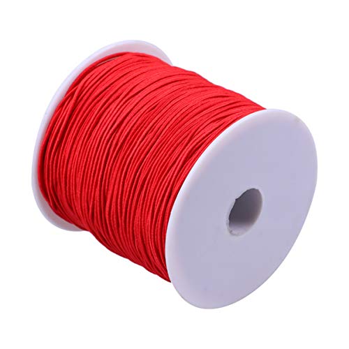 Kleider Gummi 5mm Elastische Schnur Perlenschnur 1mm 100 Meter Rot Bastelschnur Elastikband DIY Armband Halsband Halskette Zubeh?r Schmuckherstellung Faden Basteln Gummiseil 3mm von STOBOK