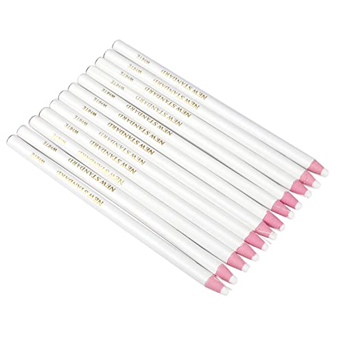 STOBOK Peel China Marker Abziehen: Fettstifte Bleistift Buntstifte Zeichnen von Wachsstiften für Holzglaskleidungsstücke Metallstoffe Porzellan Film Papier Weiß 12Pcs von STOBOK