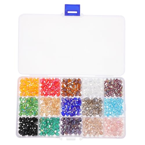 STOBOK 1 Packung Wassertropfen-Glasperlen bastelzeug bastelideen Geschenkidee bastel material pearl necklace Zahlenperlen Schmuck Perlen-Kit Bausatz Basteln von Perlen Kristallglasperlen von STOBOK