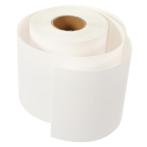 STOBOK 1 Rolle Etikettenaufkleber Verpackungsband Glänzend Auflösbares Abdeckpapier Transparent Selbstklebend Thermoetiketten Mailing Dankesposter Off Dot Kabel Weiß von STOBOK