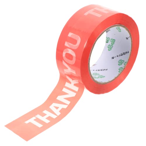 STOBOK 1 Rolle Express-Dichtung Danke Packband Versandklebeband Papier elektrisches Band BH-Tape Rot packing tape paketband hausdeko Warenverschlussband klebeband selber machen hoch Weiß von STOBOK