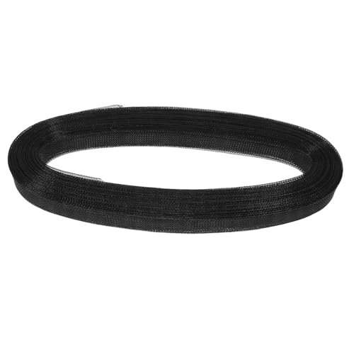 STOBOK 1 Rolle Handgefertigte Accessoires Band Zum Verpacken Detail Baumwolle Garnschere Stoffband Quiltzubehör Kleid Planke Stil-snap Maschine Stoffkleber Vorhänge Header Black Polyester von STOBOK