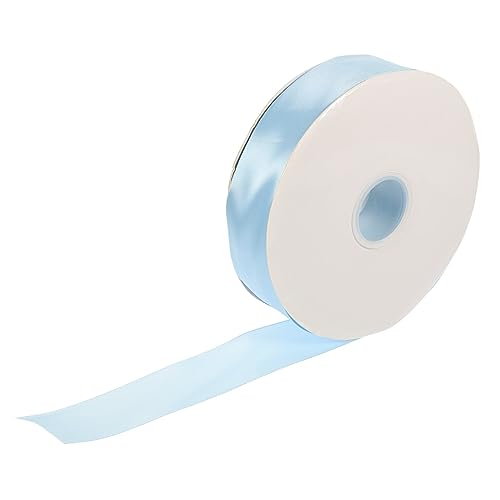 STOBOK 1 Rolle Hellblaues Band Para Ramos Buchones De Flores Schleife Hochzeitsband Dekorative Diy-bänder Verschleißfestes Band Geschenkband Hochzeitssatinband Band Für Polyester von STOBOK