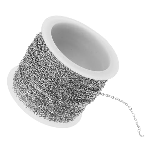 STOBOK 1 Rolle Kreuzkette Aus Kupfer Ketten Für Die Schmuckherstellung Ketten Zur Schmuckherstellung Kettenspule Für Die Schmuckherstellung Büroklammerkette Charm-armband-kette Silver von STOBOK