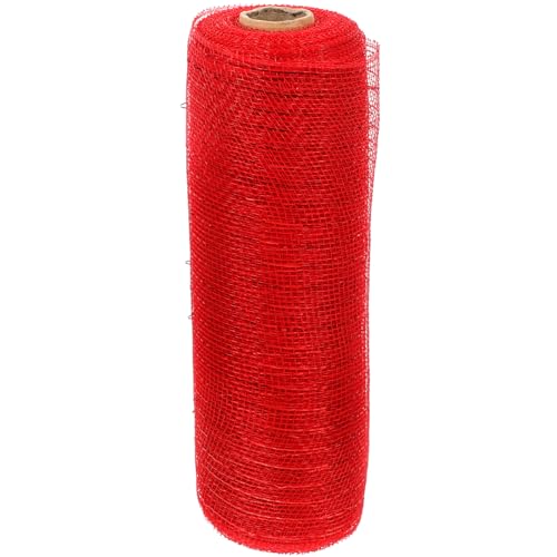 STOBOK 1 Rolle Mesh-band Weihnachtspolybänder Maschenband Für Weihnachten Geschenkbänder Tüll Spule Netzstoffspule Drahtbänder Zierband Für Schleife Polyesterspule Pp Gazerolle Krawatte von STOBOK