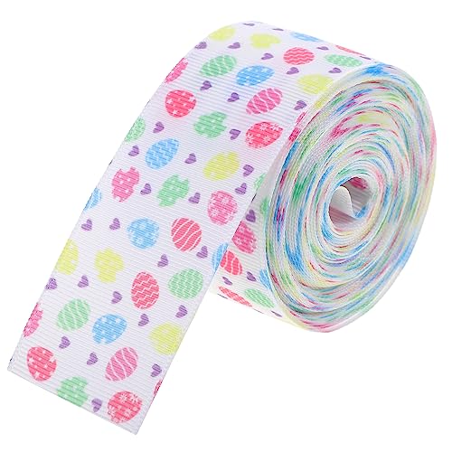 STOBOK 1 Rolle Osterband ribbon bandfeile ostergeschenke verpackung Geschenkbandrolle Schleife transparent Dekoration hochzeitsdeko bastelset Ostern Stoffband Ostern beugt Band Polyester von STOBOK