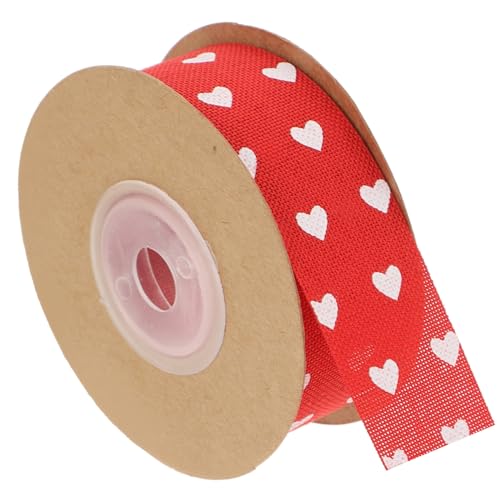 STOBOK 1 Rolle Schleife Skarabäus-Anhänger Hochzeitsbänder Liebesband zum Basteln Miniaturdekoration seidenband ribbon valentinstag verpackungsband kreatives Hochzeitsband Polyester rot von STOBOK