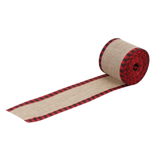 STOBOK 1 Rolle Schleife seidenband ribbon dekobäumchen tannenbaum geschenkeband ripsband Hochzeitsdekorationen Sackleinenband für Kränze Bowknot-Band machen Weihnachtsbänder Polyester rot von STOBOK