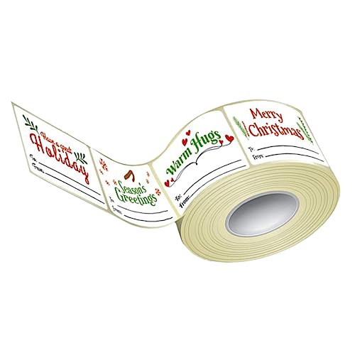 STOBOK 1 Rolle Selbstklebende Etiketten Weihnachtsaufkleber Umschlagetikettenaufkleber Weihnachtsetikettenaufkleber Aufkleberetiketten Siegelaufkleber Weihnachtsaufkleber von STOBOK