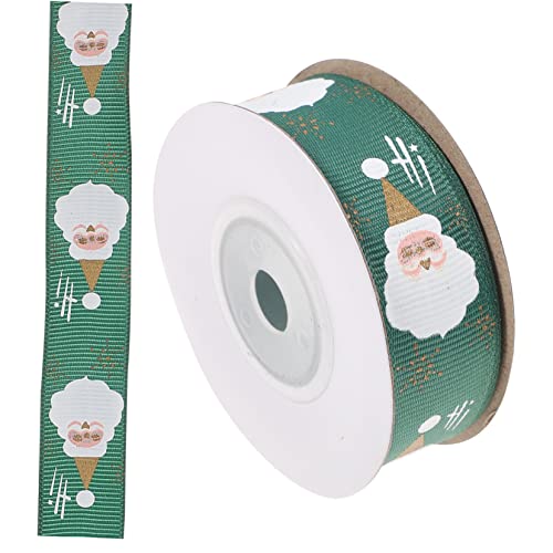 STOBOK 1 Rolle Weihnachtsband Bögen Verpackungsband natürliches Sackleinenband rotes Band golden ribbon bandfeile Weihnachtsthemenbänder Dekorationen für Bandverpackungen Polyester Green von STOBOK